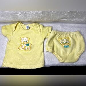 Carter's Vintage Yellow Baby Shirt & Bottoms Set